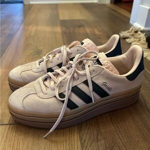 Adidas Platform Gazelle Pink and Black Sneakers- Sz 9.5